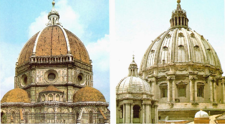 Dos cúpulas, Florencia vs. Roma