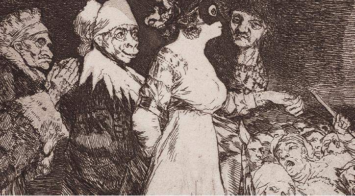 El si pronuncian y la mano alargan al primero que llega, de Francisco de Goya