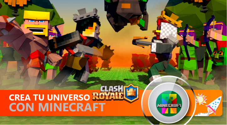 Crea tu universo Clash Royale con Minecraft. 