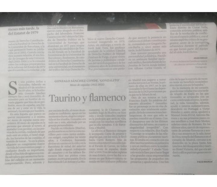 ¡Ahi queda eso! Obituarios Taurinos. De Paco March