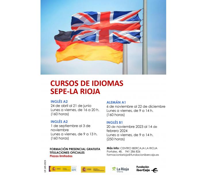 Cursos gratuitos para desempleados. Subvencionados por el Gobierno de La Rioja y Fondo Social Europeo