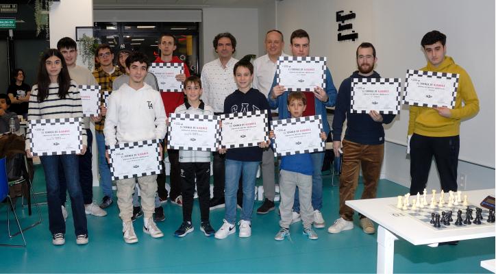 Premios del II Torneo de Ajedrez Espacio Joven Ibercaja