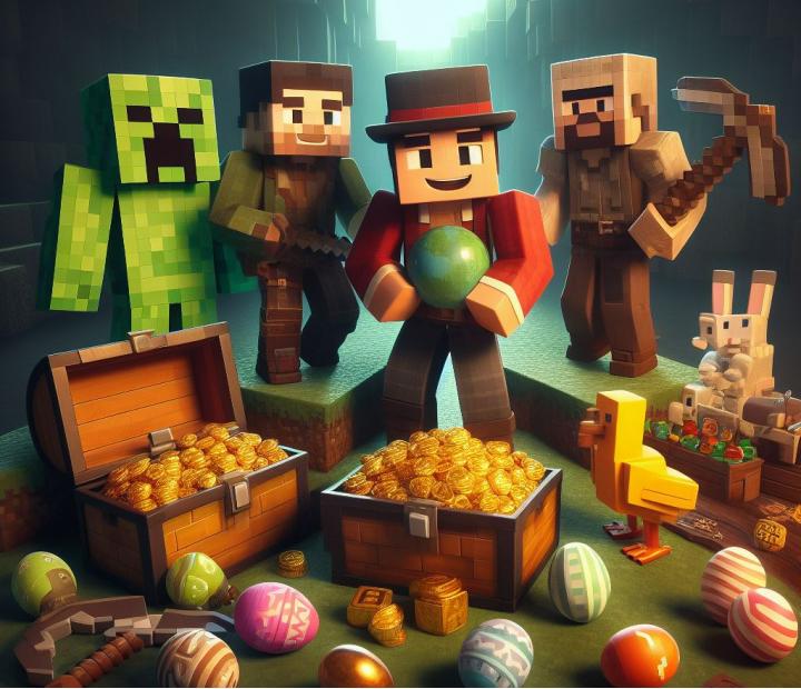 Minecraft, buscadores de tesoros, Easter Eggs