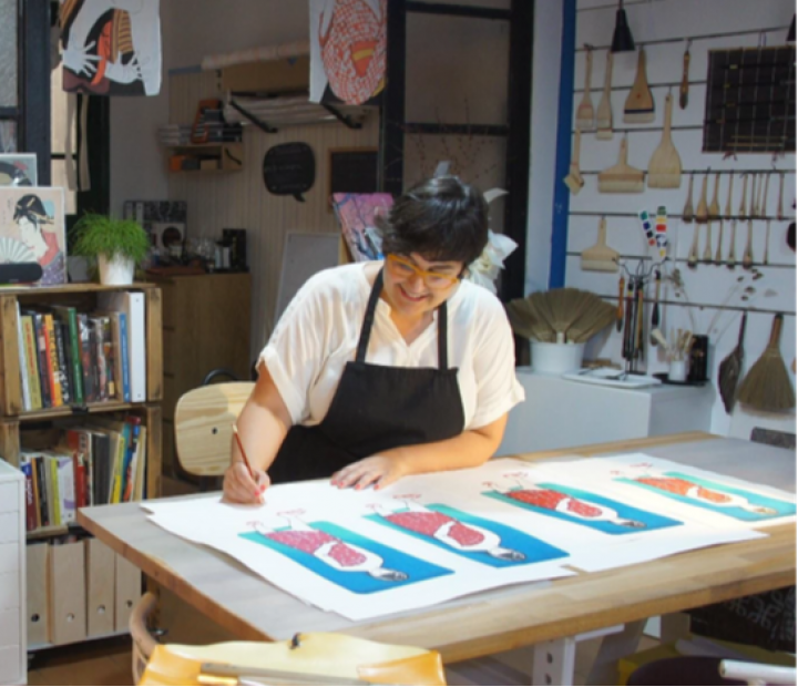 Taller de huecograbado con Fabiola Gil