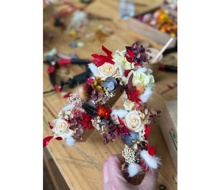 Taller de Iniciales. Crea y decora una letra con flores preservadas