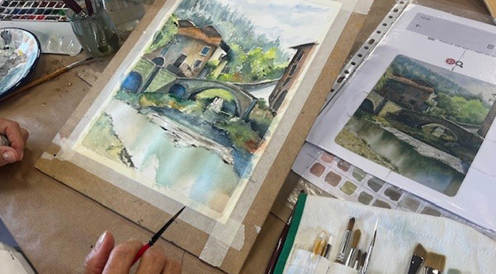 Acuarela con Marian. Martes