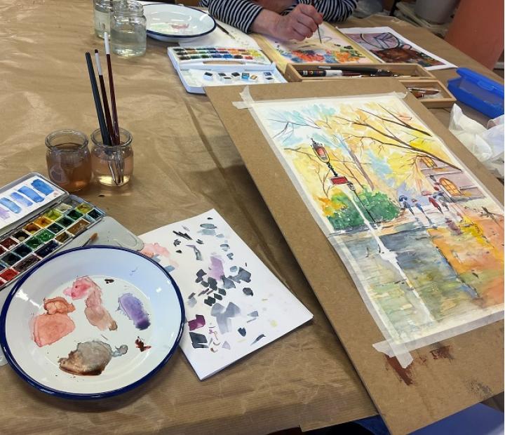 Acuarela con Marian. Lunes