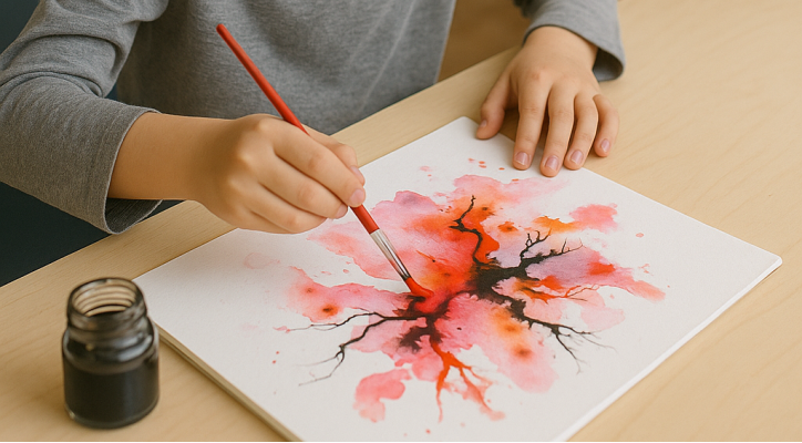 Escuela de Arte para niños. Tinta viva, el color con vida propia