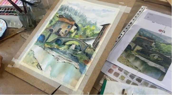 Acuarela con Marian. Martes