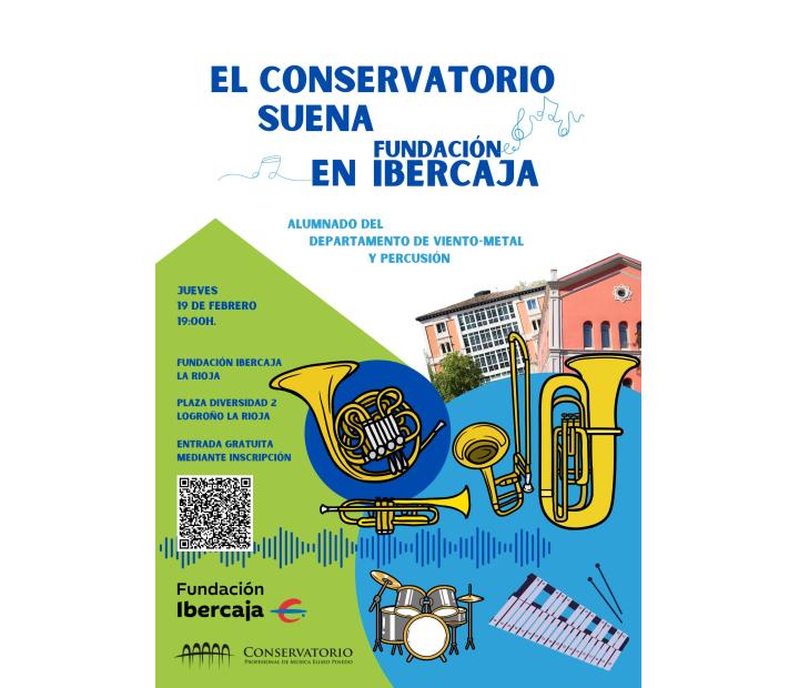 El Conservatorio suena en Fundación Ibercaja. Departamentos de Viento Metal y Percusión
