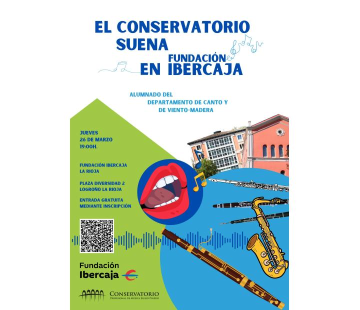 El Conservatorio suena en Fundación Ibercaja. Departamentos de Viento Madera y Canto