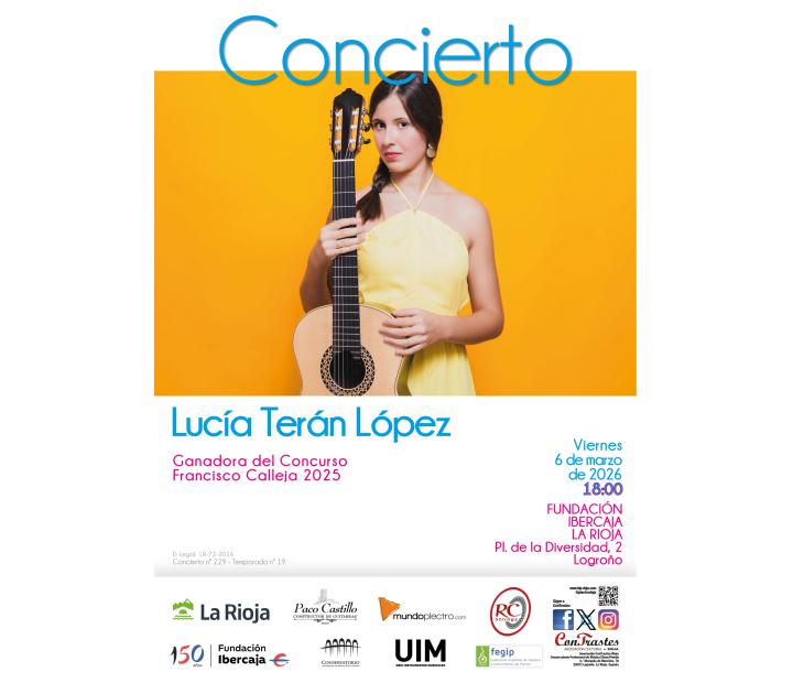 Lucía Terán López. Ganadora del Concurso Francisco Calleja para Jóvenes Guitarristas 2025