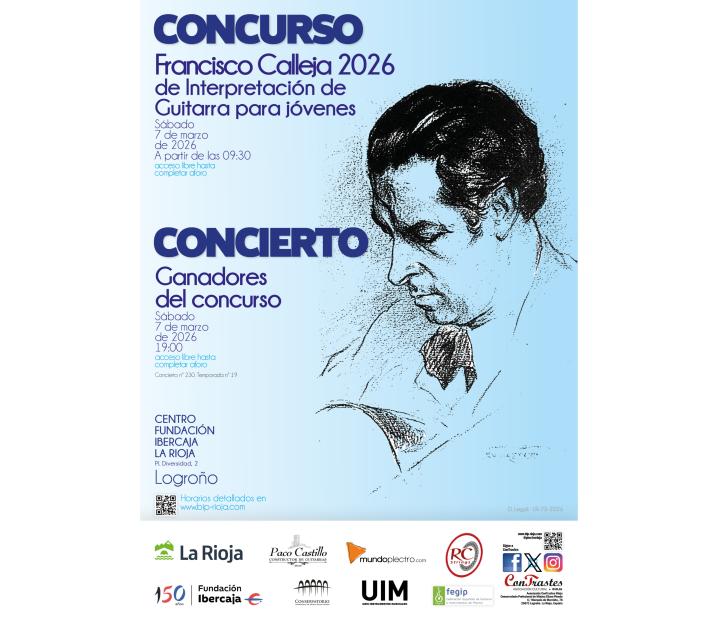 Conciertos y Concurso de Interpretación de Guitarra para jóvenes Francisco Calleja 2026