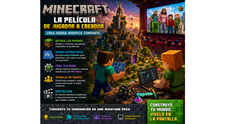 Minecraft: La película. De jugador a creador