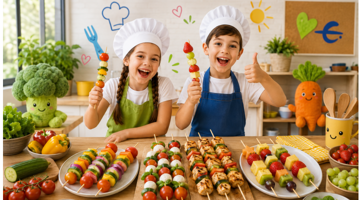Minichefs: Brochetas divertidas y helados saludables