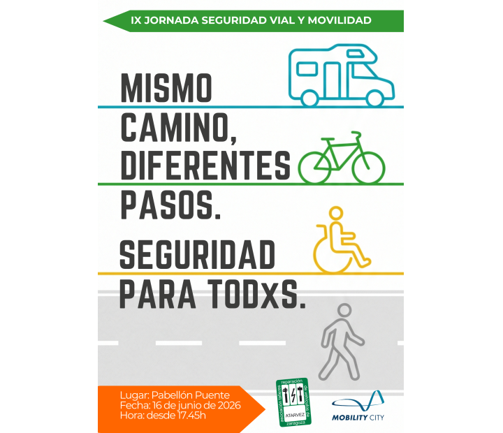 IX Jornada Seguridad Vial y Movilidad. Mismo camino, diferentes pasos. Seguridad para todxs