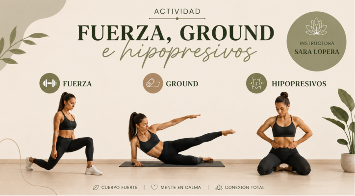  Entrena con Sara Lopera, Fuerza, Ground e Hipopresivos 