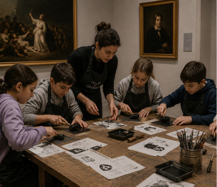 De la plancha al papel: Taller de grabado