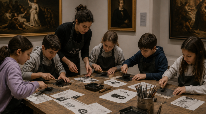 De la plancha al papel: Taller de grabado
