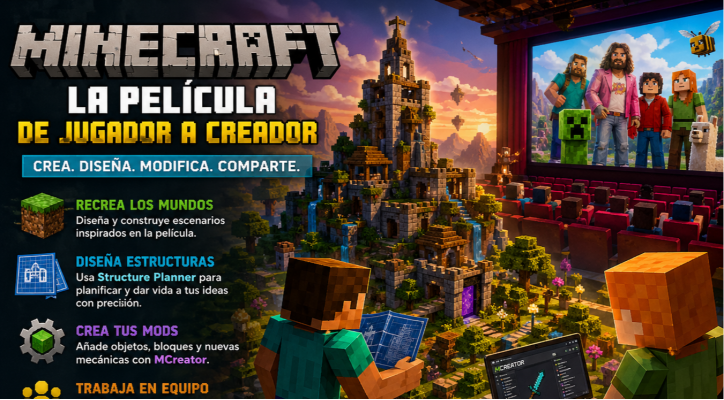 Minecraft: La película. De jugador a creador