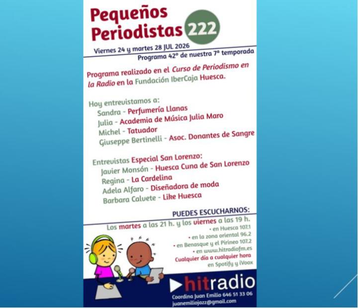 Programa Pequeños Periodistas en Hit Radio