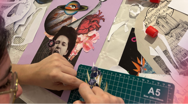 Volver a mirar, taller de collage.