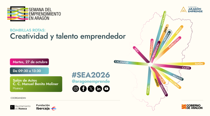 Semana del emprendimiento de Aragón 2026 BOMBILLAS ROTAS: Creatividad y talento emprendedor