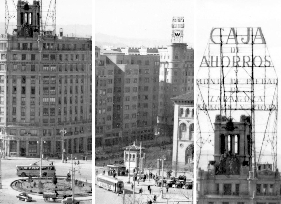 Panorámica de las Plazas de Aragón y de B. Paraíso, CA. 1957. Imagen 1