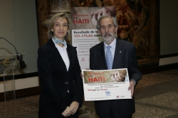 ACTO DE ENTREGA DE LOS FONDOS RECAUDADOS PARA HAITÍ, EN IBERCAJA PATIO DE LA INFANTA