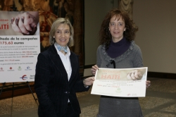 ACTO DE ENTREGA DE LOS FONDOS RECAUDADOS PARA HAITÍ, EN IBERCAJA PATIO DE LA INFANTA