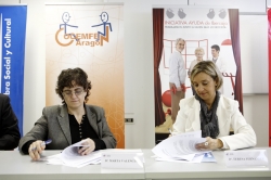 INAUGURACIÓN DE LA GESTORÍA DE ENTIDADES COCEMFE ARAGÓN , EN IBERCAJA ACTUR.