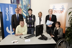 INAUGURACIÓN DE LA GESTORÍA DE ENTIDADES COCEMFE ARAGÓN , EN IBERCAJA ACTUR.