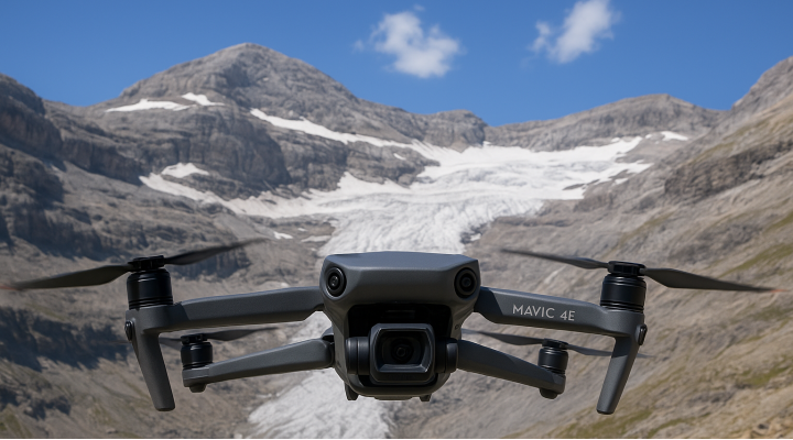 Dron utilizado para la medición del glaciar de Monte Perdido.