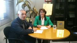 IBERCAJA FIRMA UN CONVENIO CON LA JUNTA COORDINADORA DE COFRADIAS DE SEMANA SANTA DE BARBASTRO