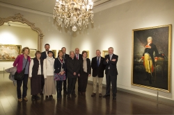 ALCALDES Y REPRESENTANTES DE INSTITUCIONES CON OBRA DE GOYA VISITAN EL MUSEO GOYA. COLECCIÓN IBERCAJA