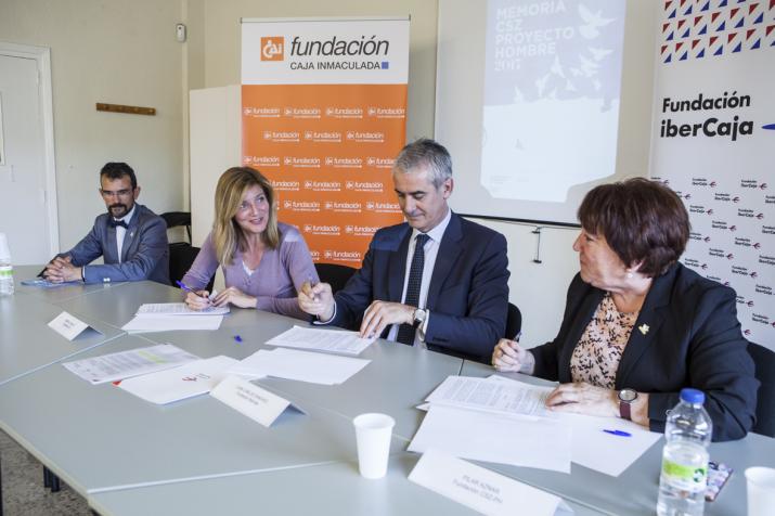 FUNDACIÓN IBERCAJA Y FUNDACIÓN CAJA INMACULADA FIRMAN UN CONVENIO CON LA FUNDACIÓN CENTRO SOLIDARIDAD DE ZARAGOZA.