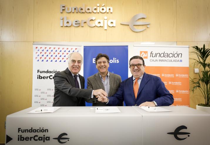CONVENIO DE FUNDACIÓN IBERCAJA Y FUNDACIÓN CAJA INMACULADA CON EBRÓPOLIS