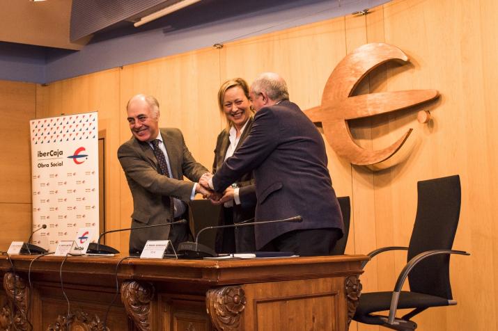  FIRMA DE CONVENIO DE LA FUNDACIÓN IBERCAJA CON EL PARQUE TECNOLÓGICO WALQA Y LA CÁMARA DE HUESCA