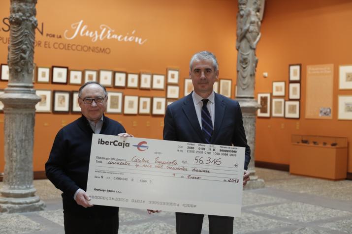  ENTREGA DE LA RECAUDACIÓN DE LA CAMPAÑA DE NAVIDAD DE IBERCAJA A CÁRITAS