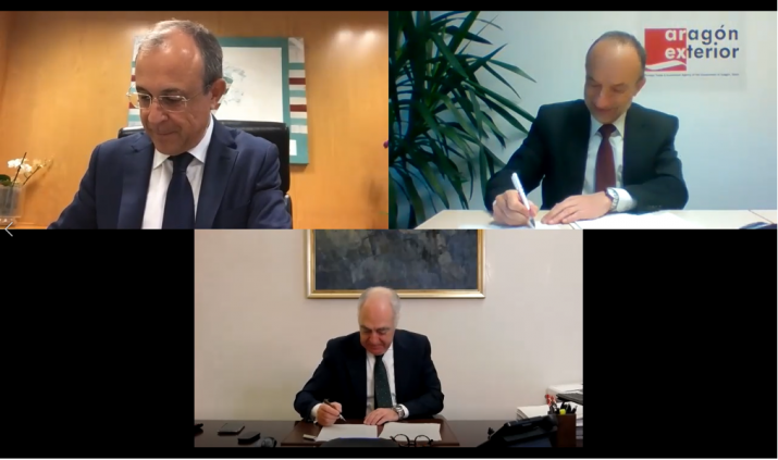 FIRMA DE CONVENIO DE FUNDACIÓN IBERCAJA, IBERCAJA Y ARAGÓN EXTERIOR