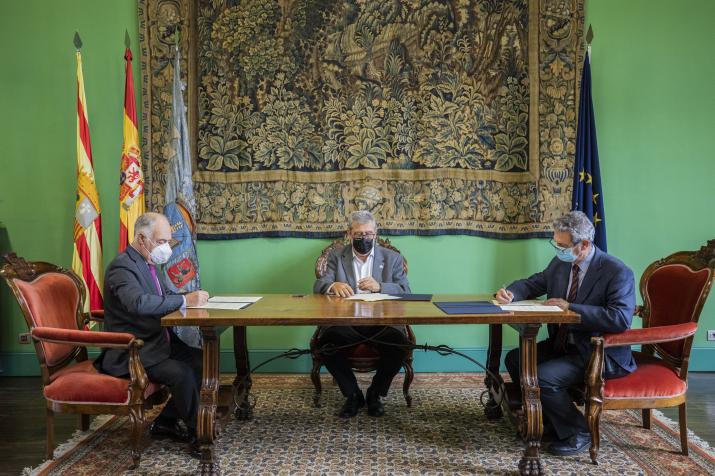 FIRMA DE CONVENIO DE FUNDACIÓN IBERCAJA, FUNDACIÓN CAI Y  UNIVERSIDAD DE ZARAGOZA