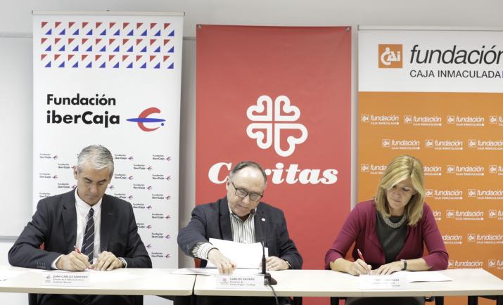 FUNDACIÓN IBERCAJA Y FUNDACIÓN CAJA INMACULADA APOYAN UN PROYECTO DE INSERCIÓN LABORAL DE CÁRITAS