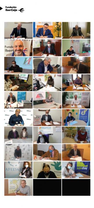 FIRMA DE CONVENIOS SOCIALES  DE FUNDACIÓN IBERCAJA Y FUNDACIÓN CAI EN HUESCA