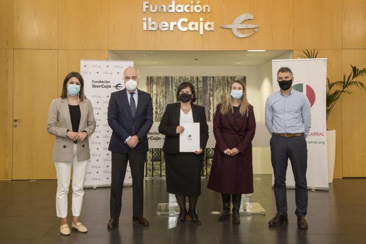 Firma del convenio entre Fundación Ibercaja y Fundación Picarral para la colaboración con su Escuela de Hostelería Topi