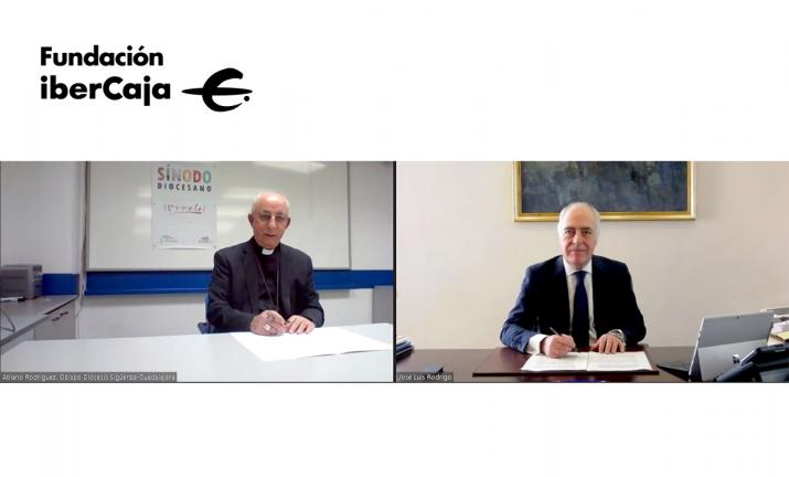 FIRMA DE CONVENIO DE FUNDACIÓN IBERCAJA  Y EL OBISPADO DE SIGÜENZA-GUADALAJARA 
