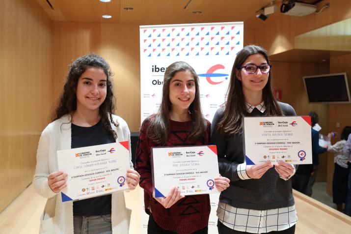 ENTREGA DE PREMIOS DE LA VIII OLIMPIADA DE GEOLOGÍA, FASE ARAGONESA
