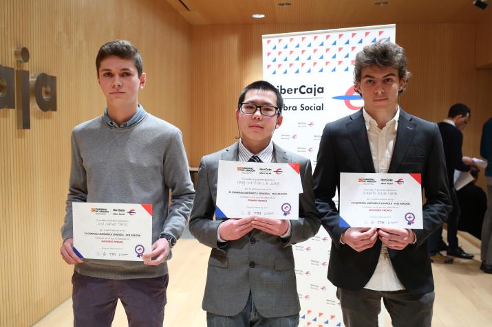 ENTREGA DE PREMIOS DE LA LIII OLIMPIADA MATEMÁTICA, FASE ARAGONESA