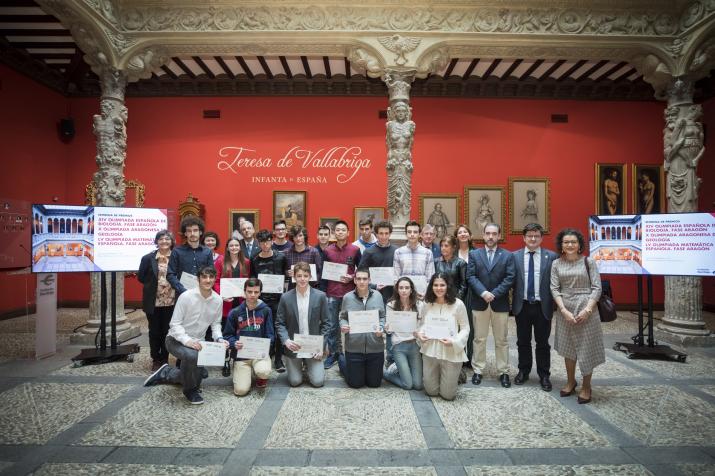  ENTREGA DE PREMIOS DE LAS OLIMPIADAS DE BIOLOGÍA, MATEMÁTICA Y GEOLOGÍA, EN IBERCAJA PATIO DE LA INFANTA